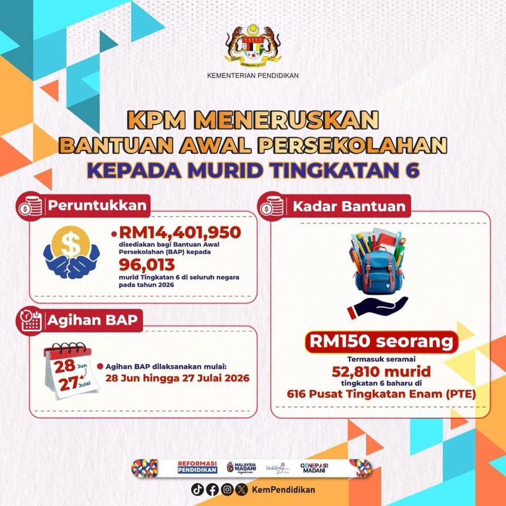 TINGKATAN 6 KEKAL BAWAH KPM - BANTUAN