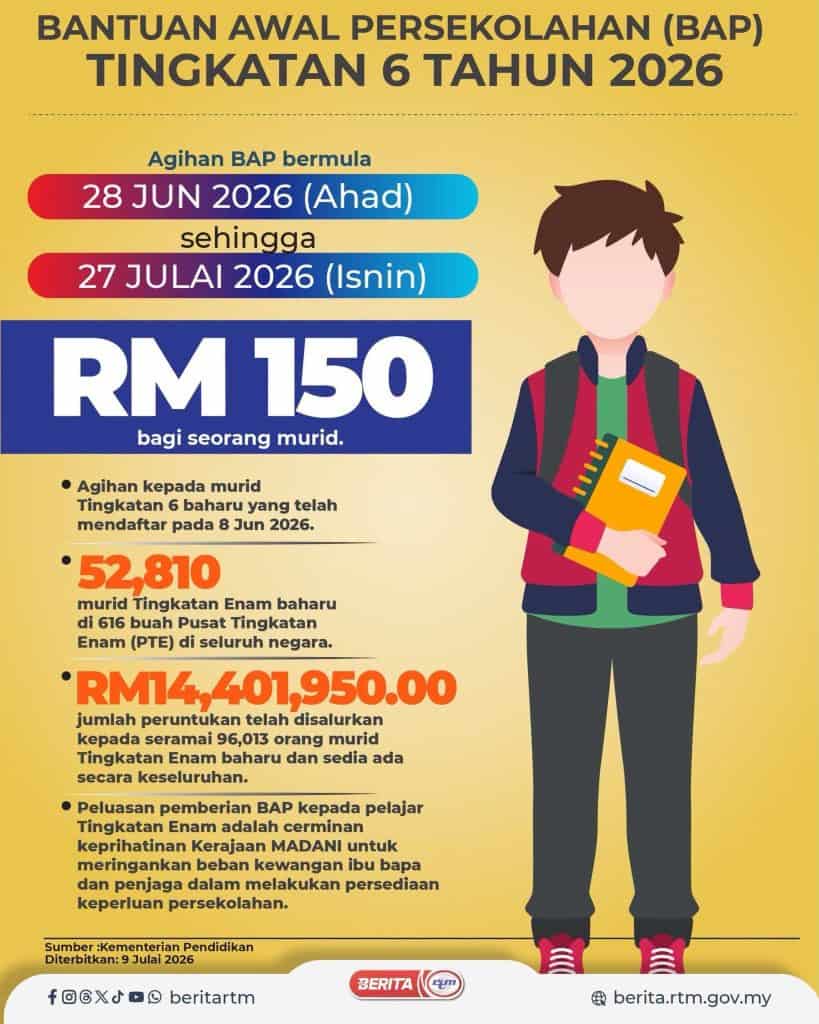 Image from: Senarai Bantuan Kerajaan / Pengumuman Minggu Ini (13 Julai 2026)
