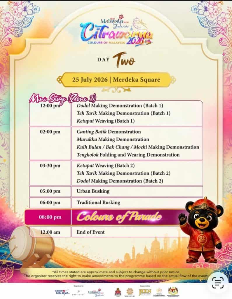 Image from: Citrawarna 2026 Kembali Meriahkan Dataran Merdeka, 24-26 Julai Ini 