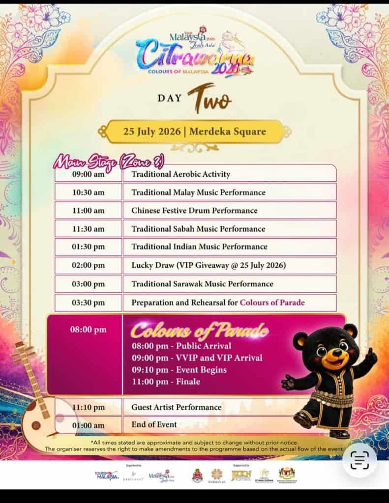 Image from: Citrawarna 2026 Kembali Meriahkan Dataran Merdeka, 24-26 Julai Ini 