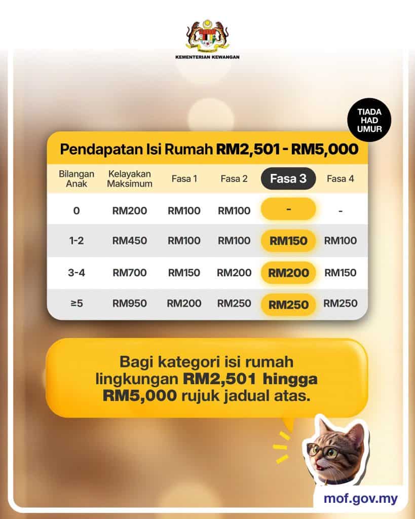 Image from: STR Fasa 3: Bayaran Mulai 15 Ogos 2026