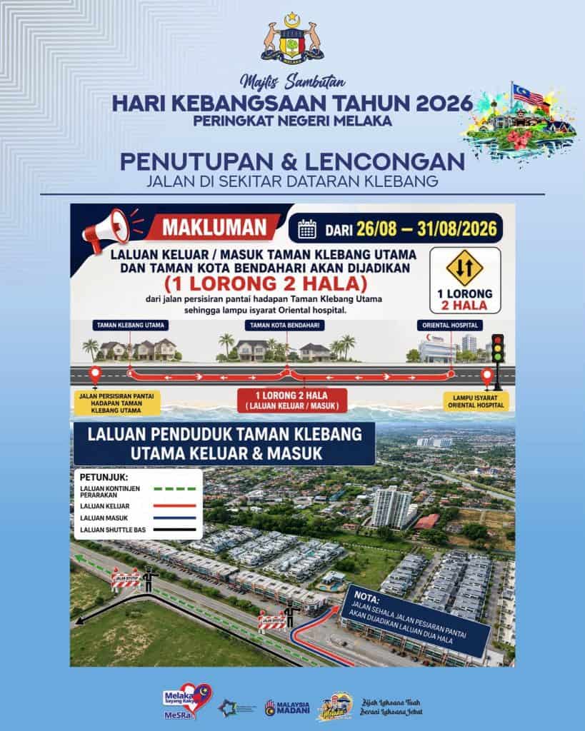 Inisiatif Kemasukan Percuma Melaka 31 Ogos