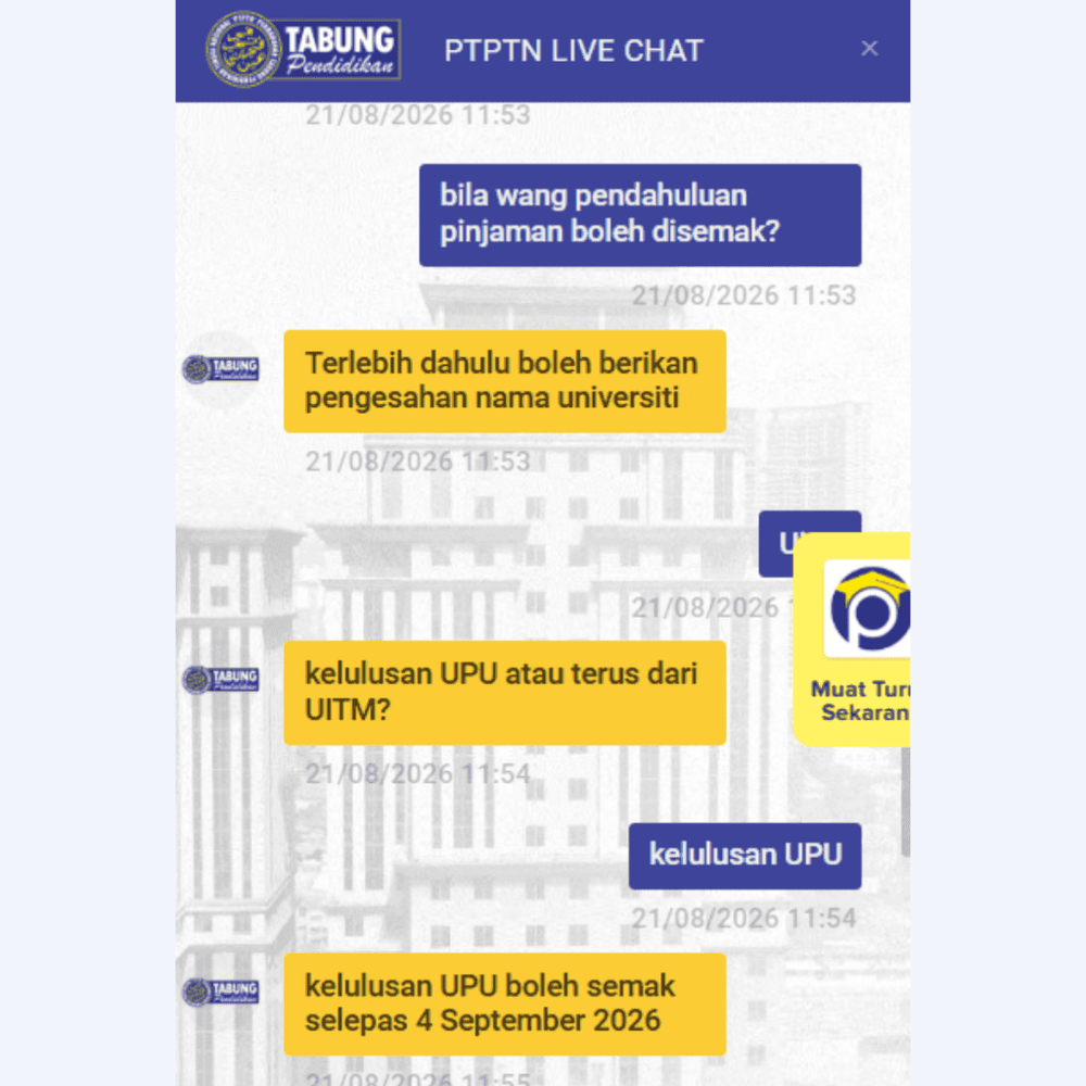 Image from: Wang Pendahuluan PTPTN RM1,500 – Semakan WPP 2026