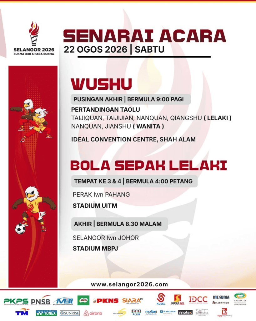 Image from: SUKMA Selangor 2026: Tarikh, Lokasi & Jadual Acara