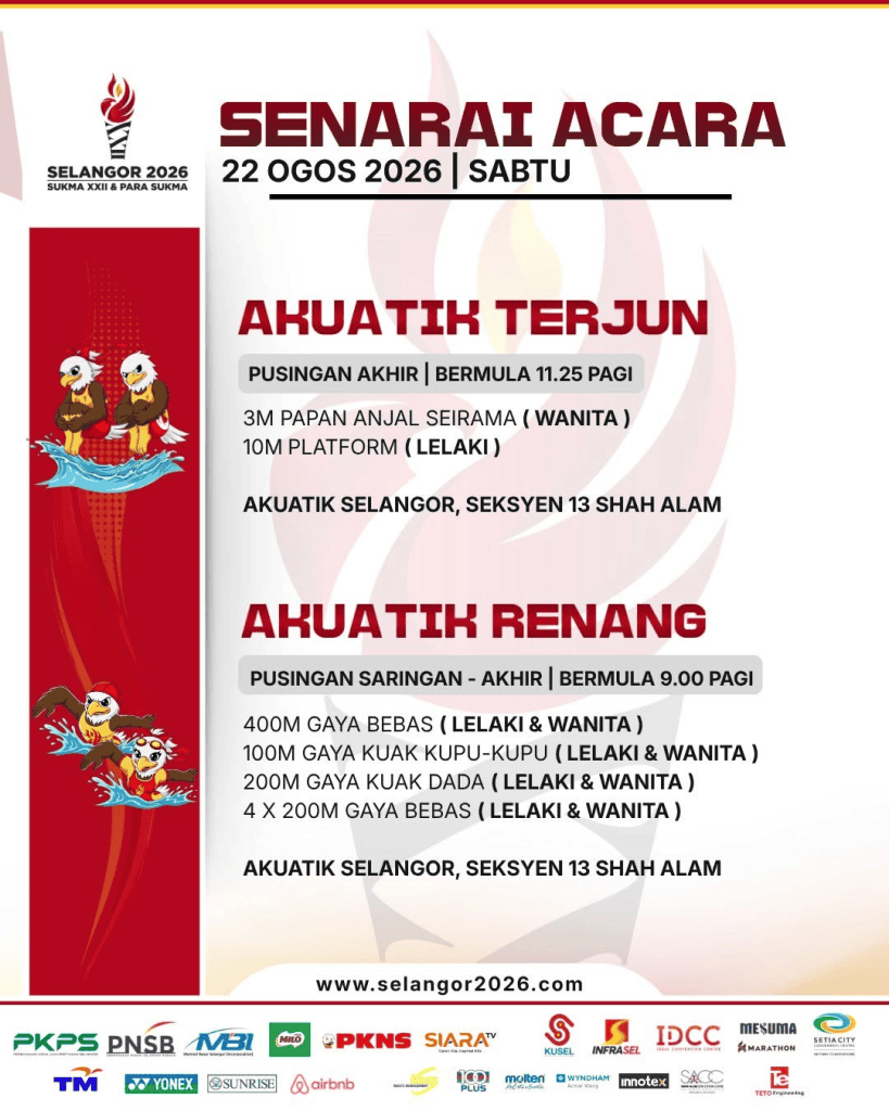 Image from: SUKMA Selangor 2026: Tarikh, Lokasi & Jadual Acara