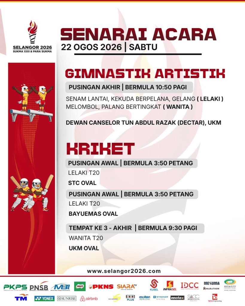 Image from: SUKMA Selangor 2026: Tarikh, Lokasi & Jadual Acara