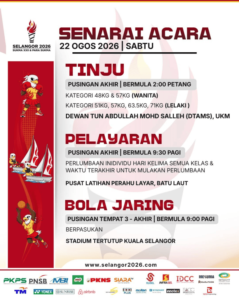 Image from: SUKMA Selangor 2026: Tarikh, Lokasi & Jadual Acara