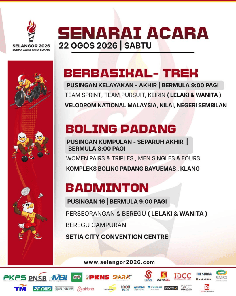 Image from: SUKMA Selangor 2026: Tarikh, Lokasi & Jadual Acara