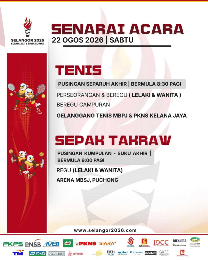 Image from: SUKMA Selangor 2026: Tarikh, Lokasi & Jadual Acara
