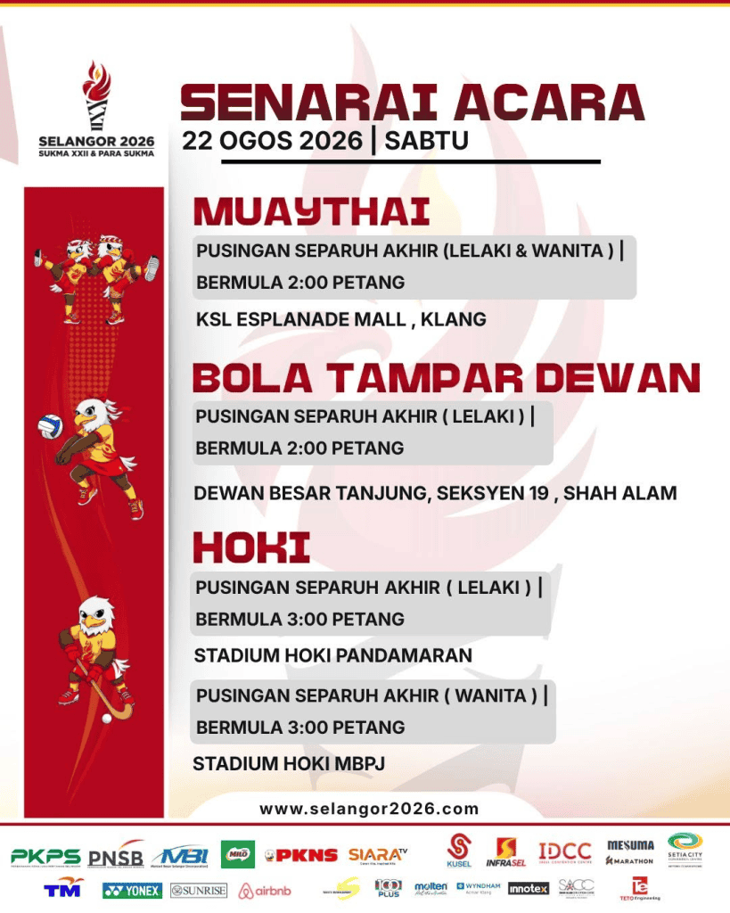 Image from: SUKMA Selangor 2026: Tarikh, Lokasi & Jadual Acara