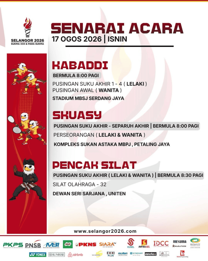 Image from: SUKMA Selangor 2026: Tarikh, Lokasi & Jadual Acara