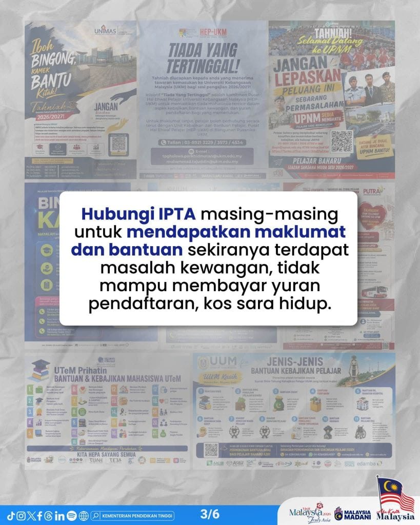 Image from: Senarai Bantuan Kerajaan / Pengumuman Minggu Ini (25 Ogos 2026)