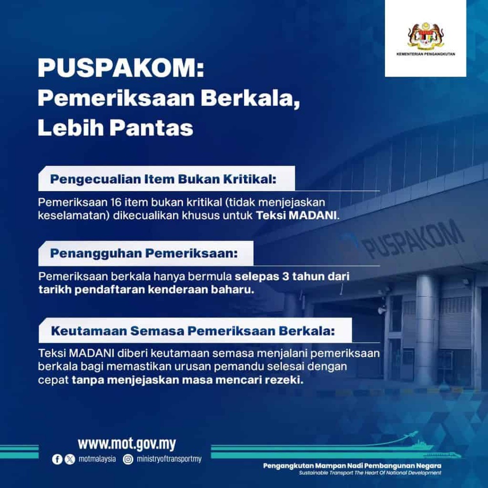 Image from: Nak Tukar Kereta Teksi? Ini Kelebihan Teksi MADANI, Termasuk Pengecualian Cukai 100%