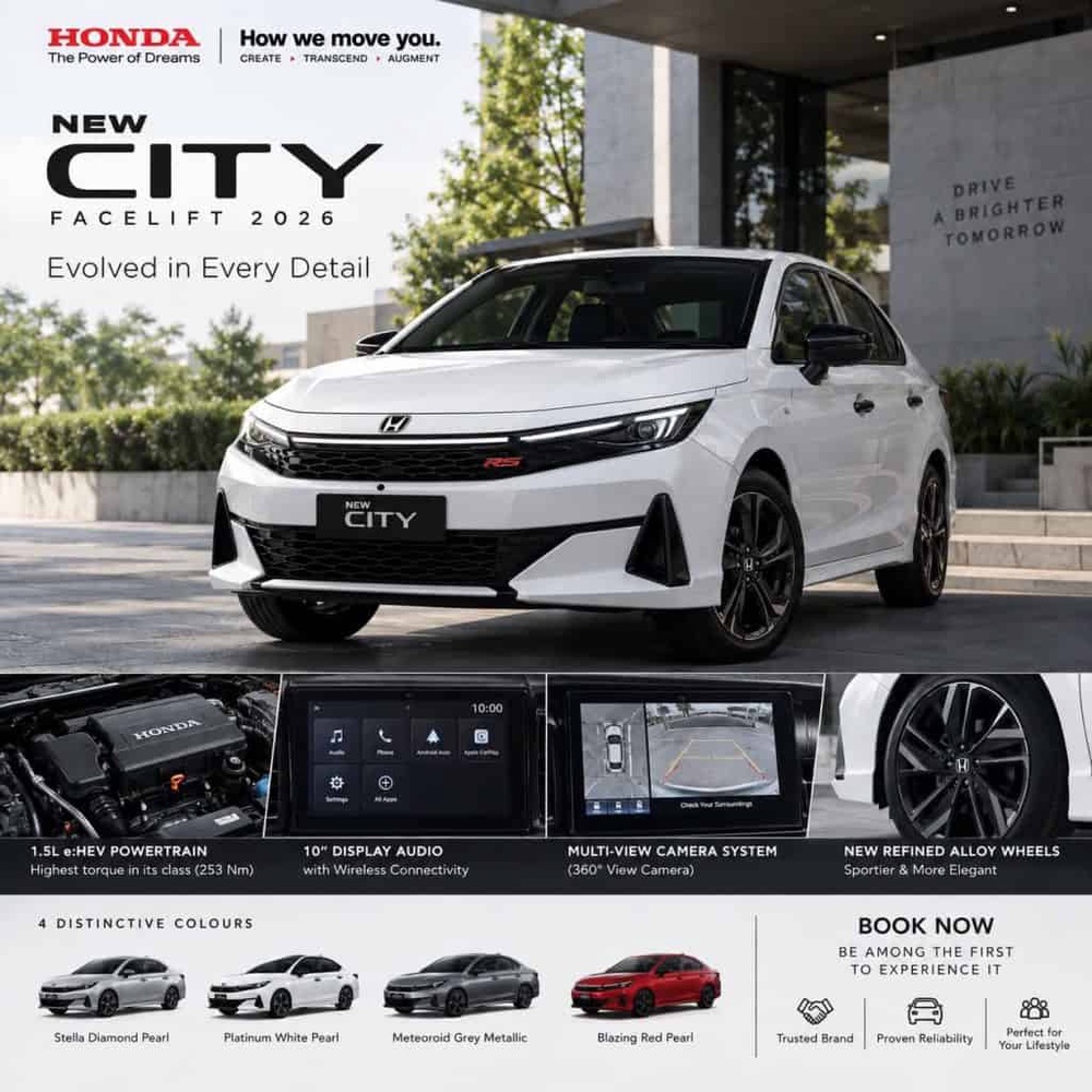 Image from: Honda City 2026: Reka Bentuk Baharu, Harga & Warna
