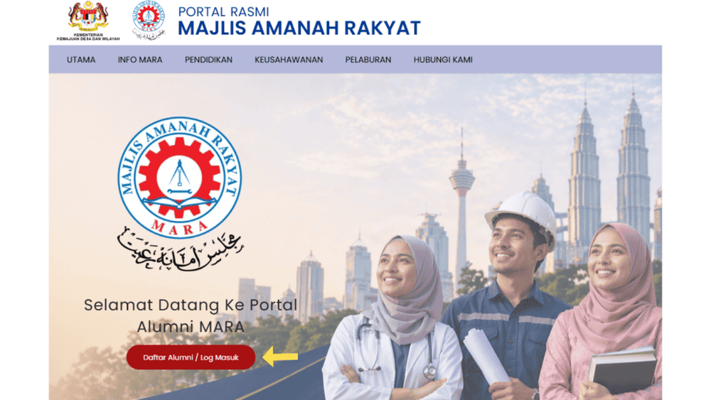 Image from: Pernah Belajar Bawah MARA? – Jom Daftar Portal Alumni MARA