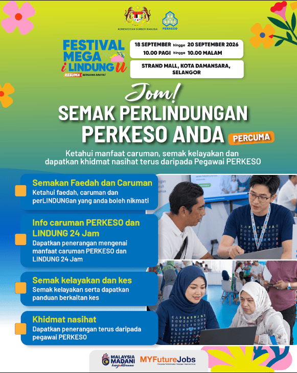 Image from: Festival Mega iLINDUNGu 2026 – Peluang Kerjaya, Saringan Kesihatan Percuma & Aktiviti Menarik