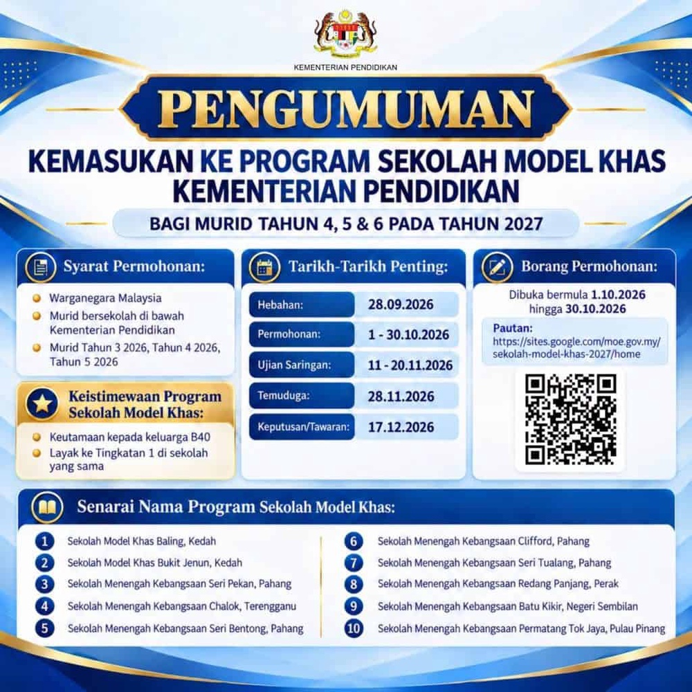 Image from: Senarai Bantuan Kerajaan / Pengumuman Minggu Ini (29 Sept 2026)