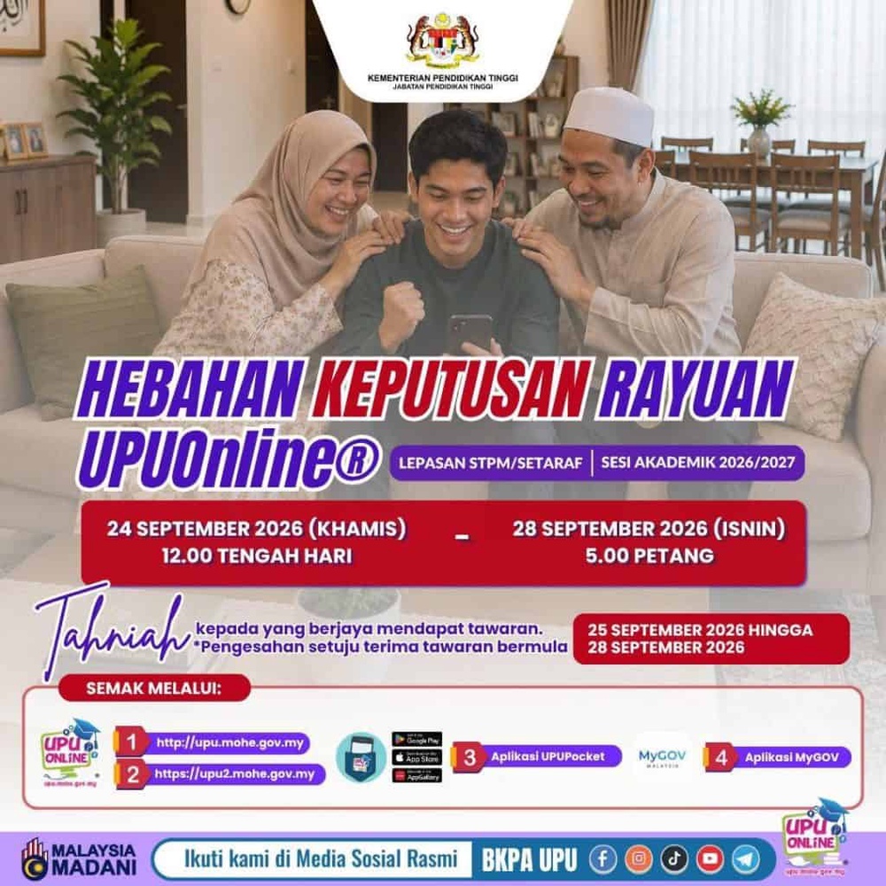 Image from: Senarai Bantuan Kerajaan / Pengumuman Minggu Ini (22 Sept 2026)