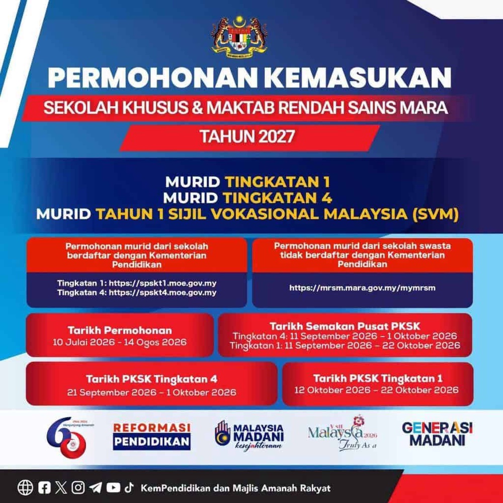 Image from: Senarai Bantuan Kerajaan / Pengumuman Minggu Ini (7 Sept 2026)