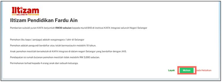 Image from: Iltizam Pendidikan Fadhu Ain (IPFA) Selangor 2026: Subsidi Yuran KAFA Integrasi RM30 Sebulan