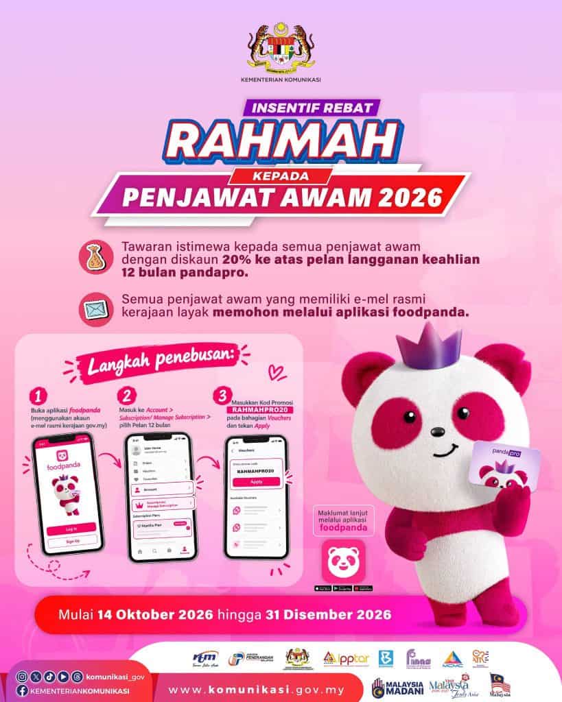 Image from: Insentif Rebat RAHMAH PandaPro Penjawat Awam 2026 – Diskaun 20% Selama 12 Bulan