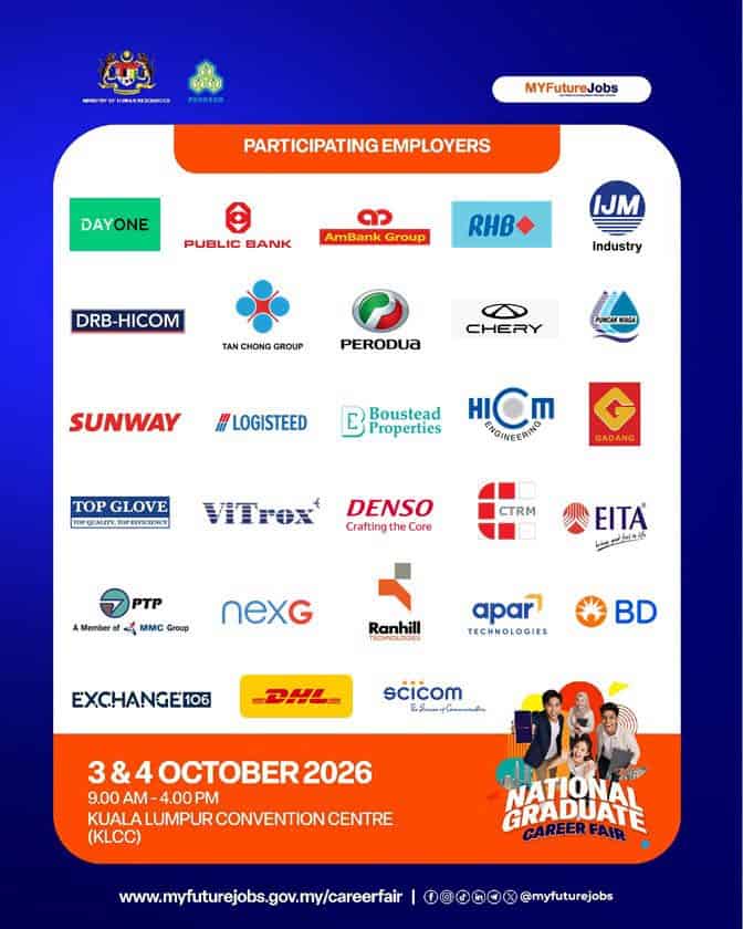 Image from: National Graduate Career Fair 2026 Tawar Lebih 8,000 Peluang Pekerjaan, Gaji Hingga RM17,000