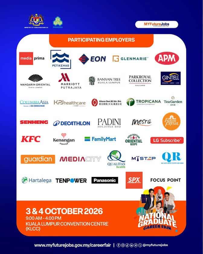 Image from: National Graduate Career Fair 2026 Tawar Lebih 8,000 Peluang Pekerjaan, Gaji Hingga RM17,000