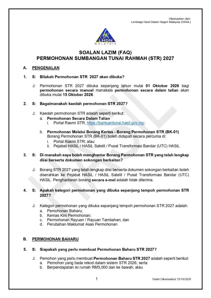 Image from: Cara Permohonan Baru STR 2027 – Langkah Demi Langkah