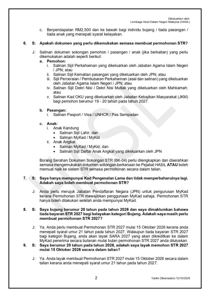 Image from: Cara Permohonan Baru STR 2027 – Langkah Demi Langkah