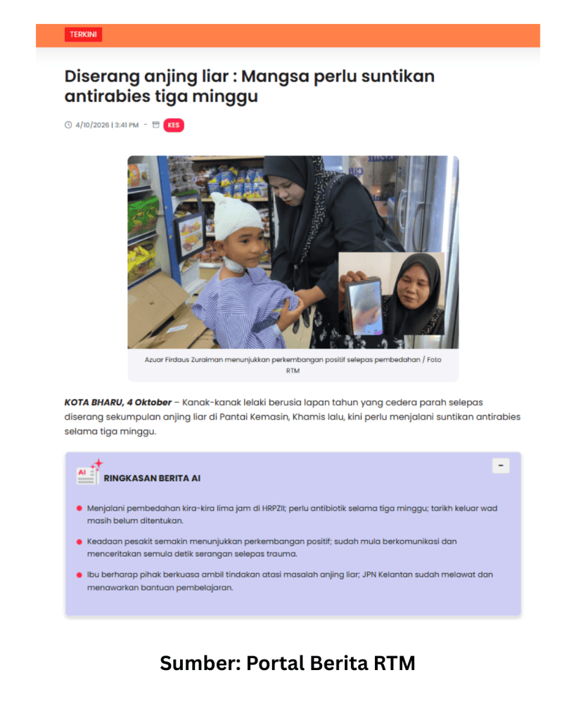 Image from: Cara Report Anjing Liar Mengikut Lokasi/Kawasan