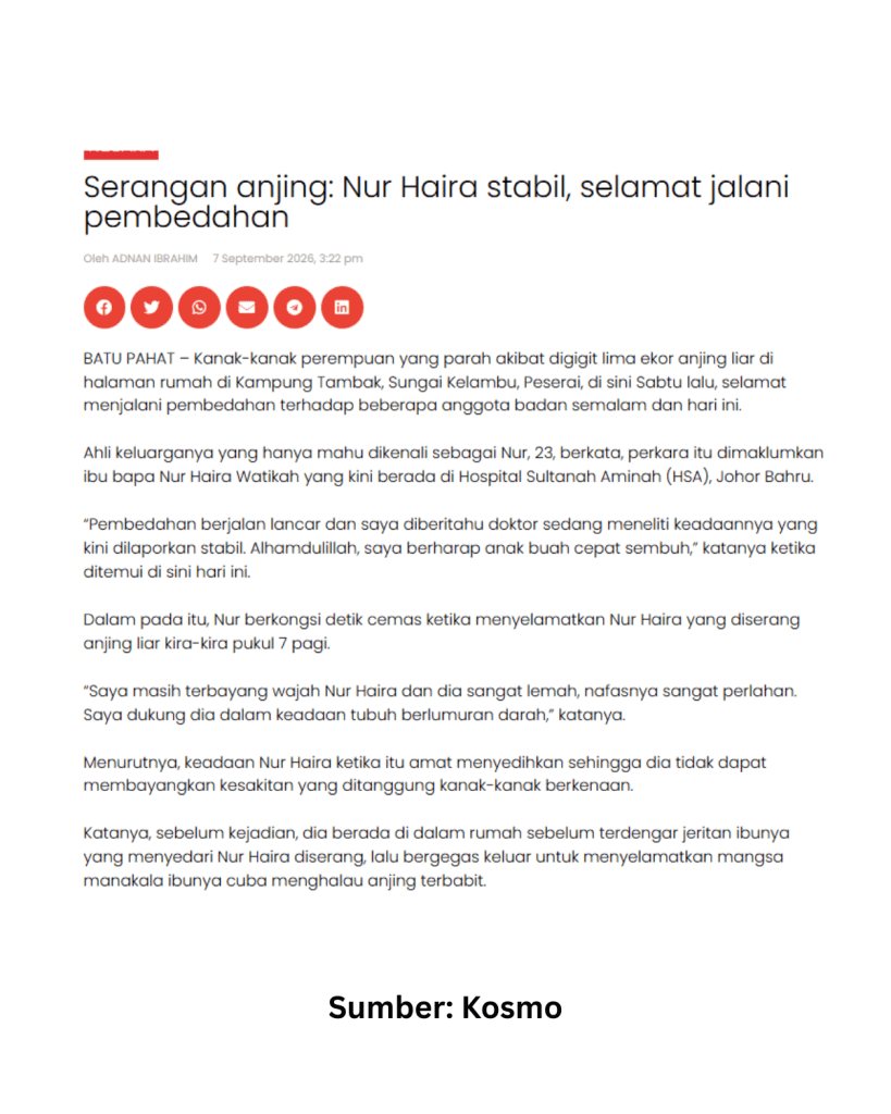 Image from: Cara Report Anjing Liar Mengikut Lokasi/Kawasan