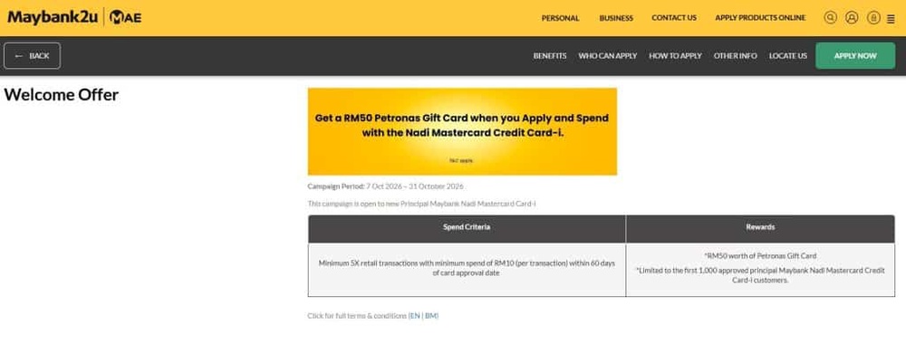 Image from: Pendapatan RM2000 Kini Layak Memohon Kad Kredit-i Maybank Islamic Mastercard