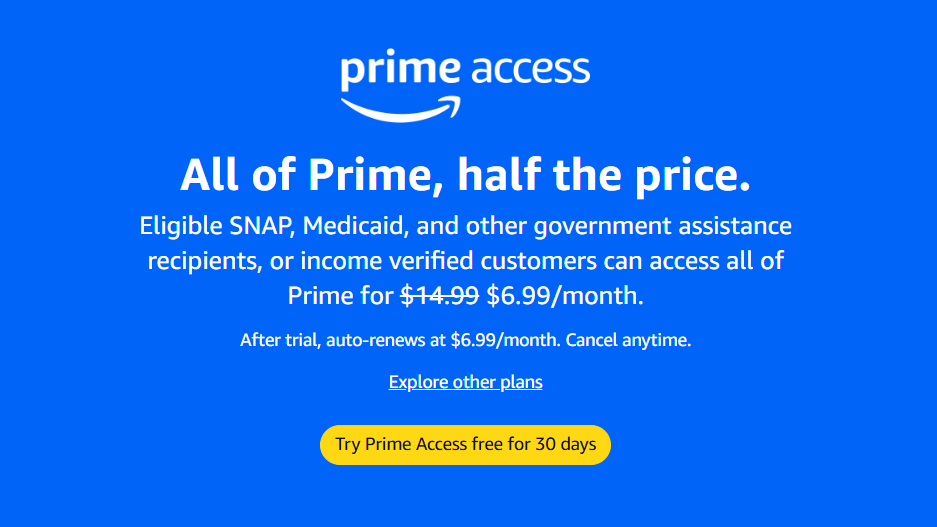 Amazon prime discounts for seniors