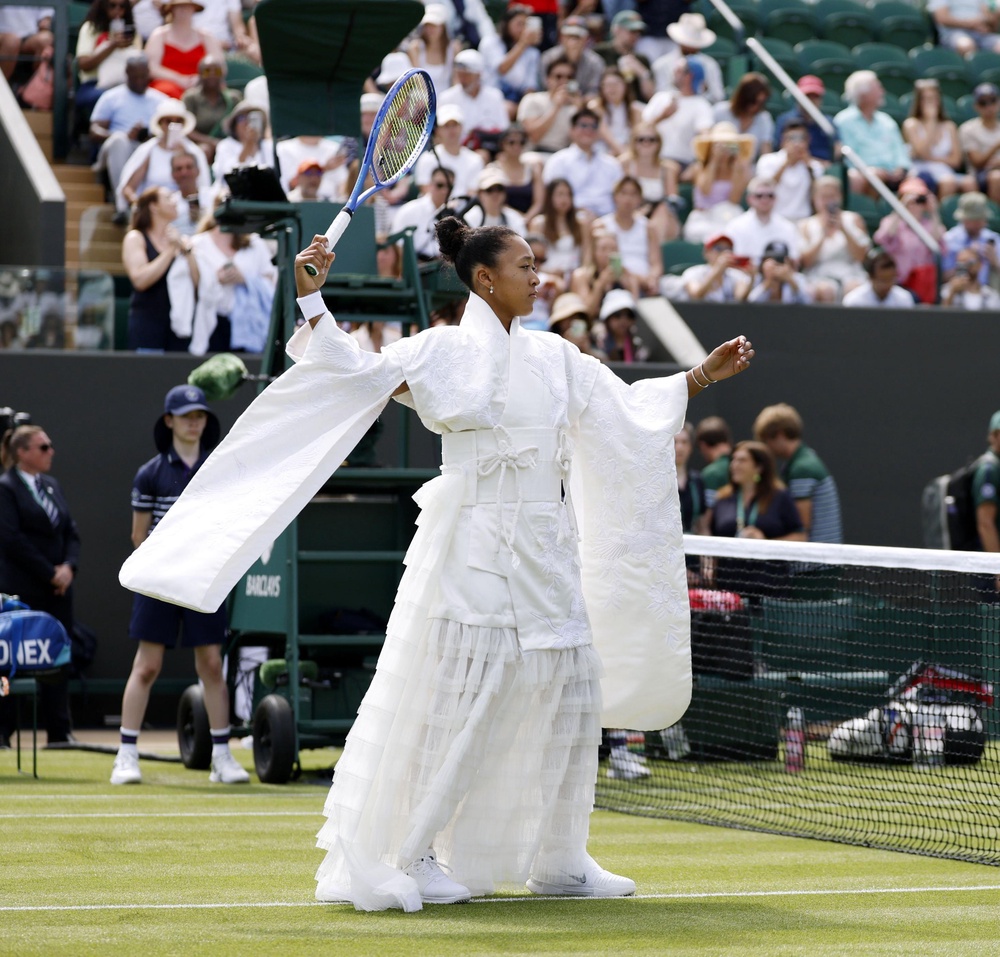 Image from: Naomi Osaka Turned Heads at Wimbledon in the Most Elegant Kimono-Inspired Outfit