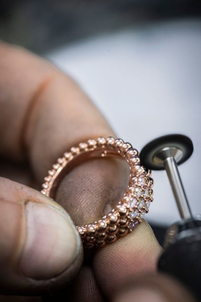 Image from: The Enduring Appeal of Van Cleef & Arpels’ Perlée, Reimagined in New Ring Designs