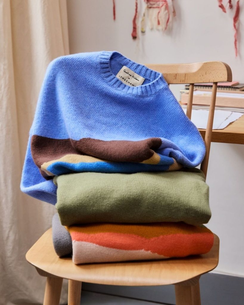 Image from: Longchamp Collaborates with Textile Artist Caroline Hélain for A Capsule Collection