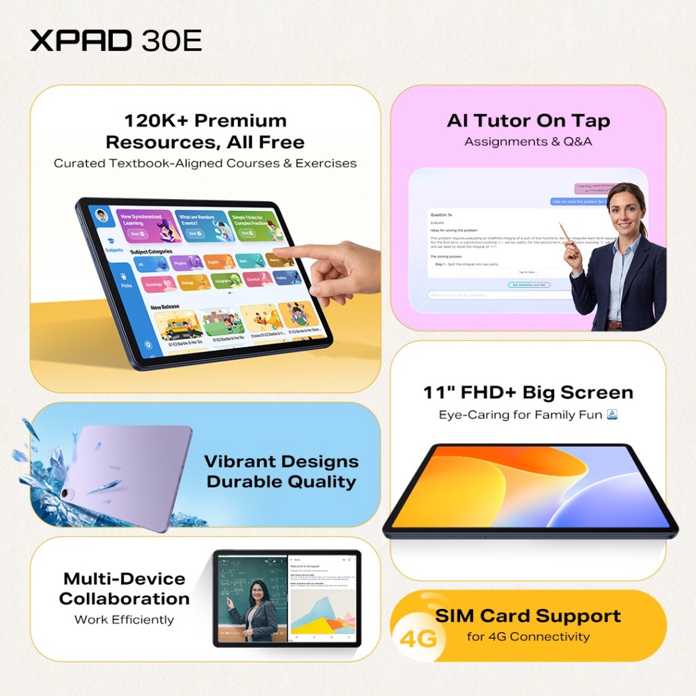 Image from: Infinix lancar XPAD 30E, tablet mampu milik dengan ciri pembelajaran berkuasa AI