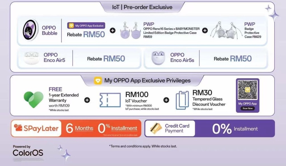 Image from: Siri Oppo Reno 16 bakal dilancar 8 Julai, tempahan dibuka bersama hadiah eksklusif BABYMONSTER