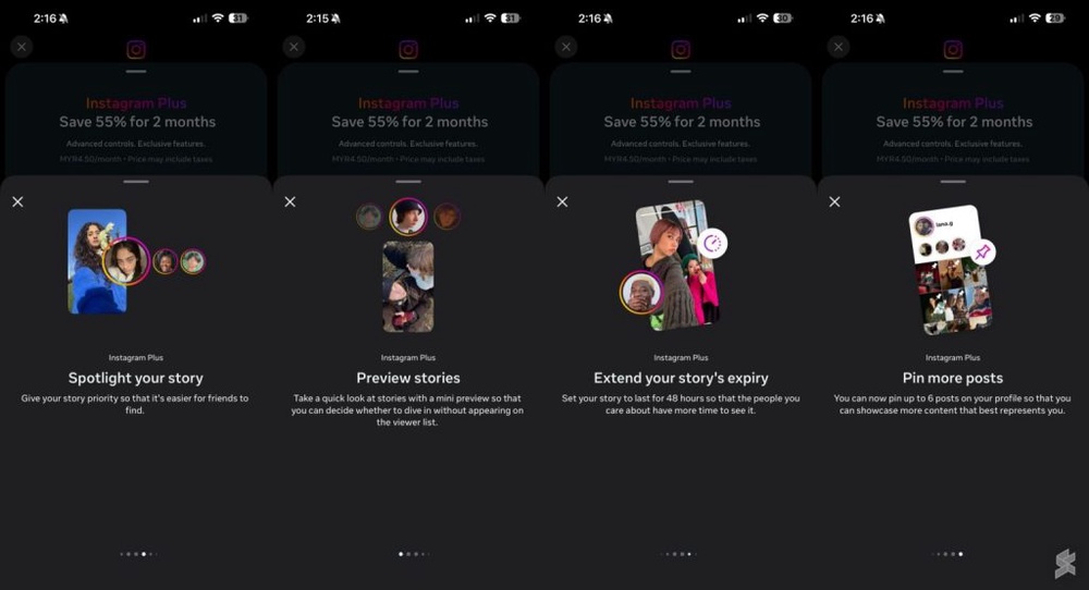 Image from: Meta lancar pelan berbayar Instagram Plus, WhatsApp Plus & Facebook Plus di Malaysia, dari RM3.50/bulan