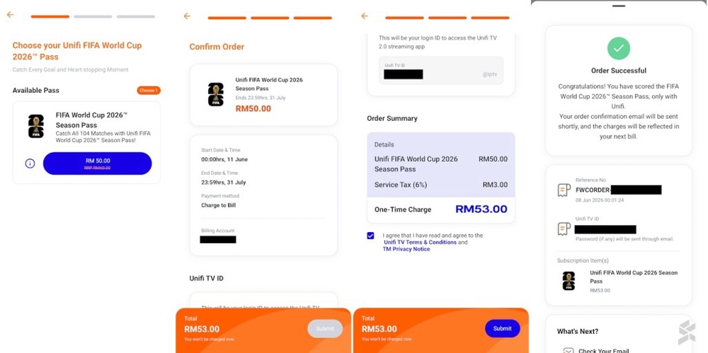 Image from: Unifi TV umum harga Pas Piala Dunia FIFA 2026, RM20 sehari atau RM50 untuk satu musim