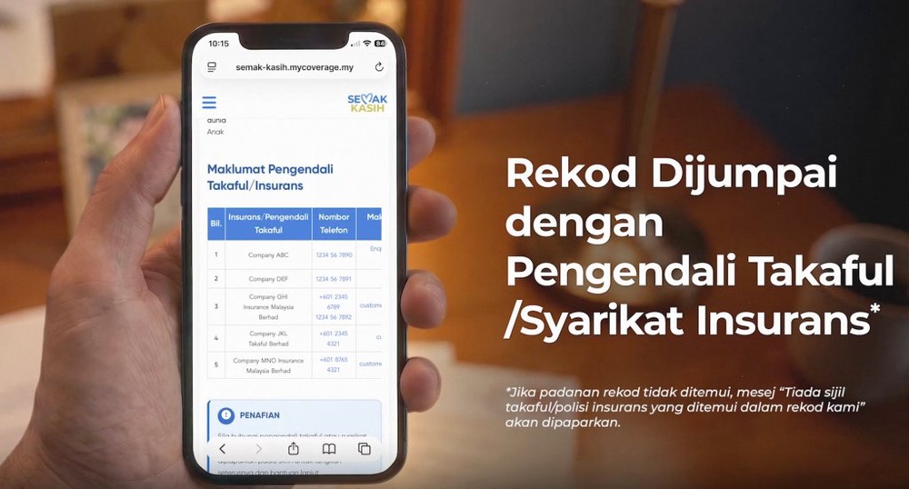 Image from: BNM perkenal portal Semak Kasih, mudahkan waris semak insurans & takaful belum dituntut