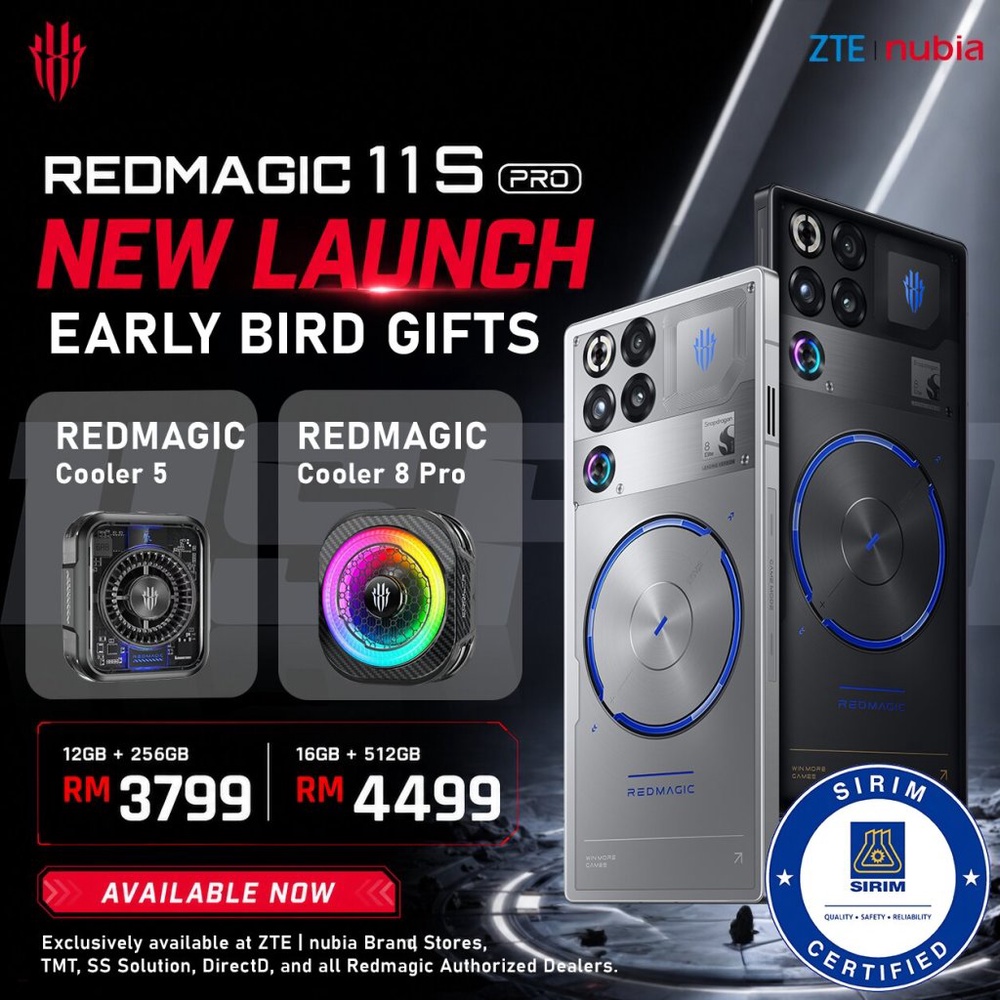 Image from: RedMagic 11S Pro rasmi: Snapdragon 8 Elite & bateri 7,500mAh, harga bermula RM3,799
