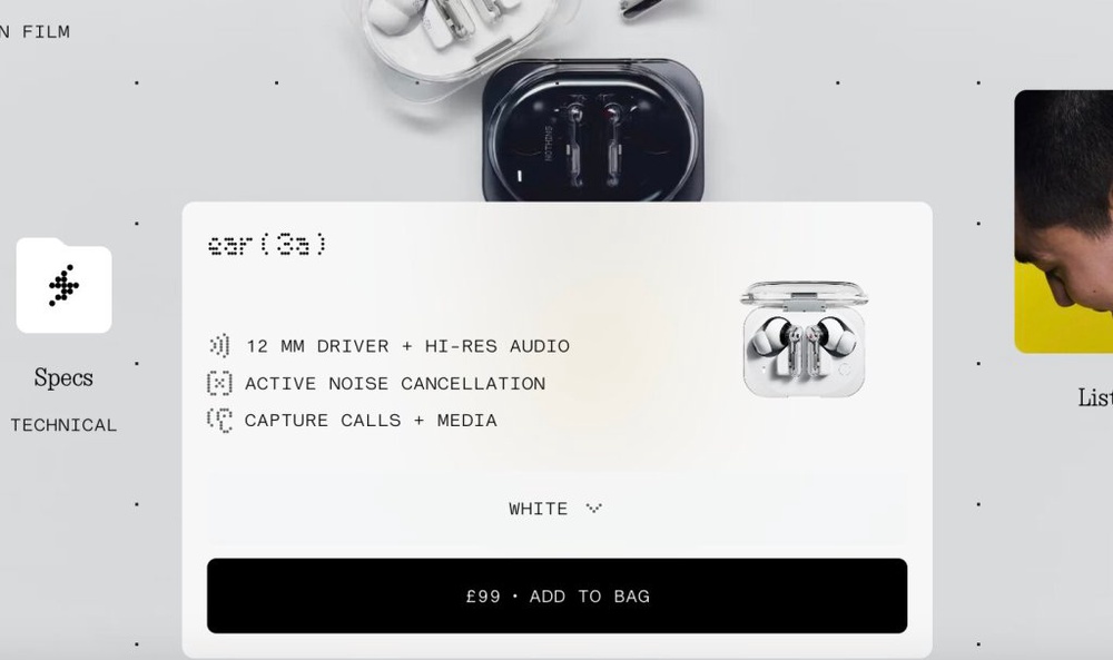 Image from: Nothing Ear (3a) diumum, bateri hingga 42 jam & ada storan terbina untuk rakam audio