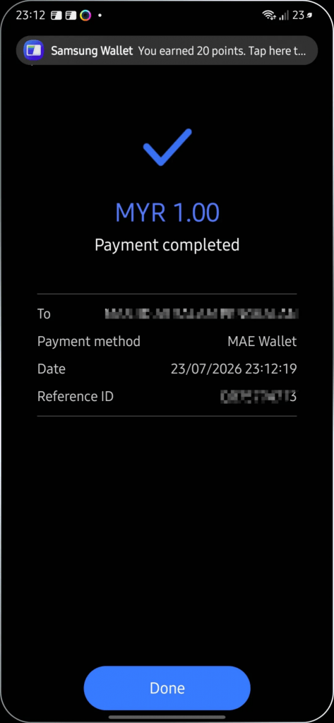 Image from: Samsung Wallet kini sokong pembayaran QR Maybank MAE di Malaysia