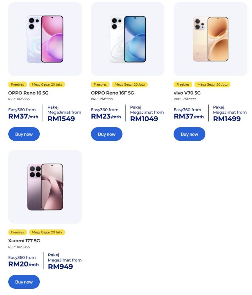 Image from: CelcomDigi tawar ansuran 0% faedah 6 bulan menerusi SPayLater untuk telefon 5G terpilih