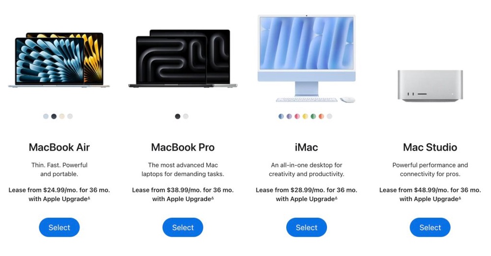 Image from: Apple Upgrade: Kini boleh pajak iPhone, Mac dan iPad dengan bayaran dari USD11.99/bulan
