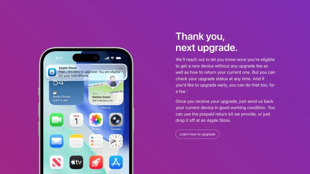 Image from: Apple Upgrade: Kini boleh pajak iPhone, Mac dan iPad dengan bayaran dari USD11.99/bulan