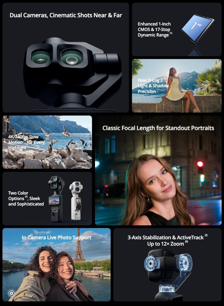 Image from: DJI Osmo Pocket 4P rasmi di Malaysia, kamera vlogging dwikamera dengan zum optikal 3x