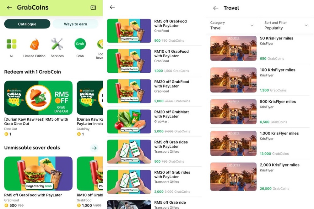 Image from: Jangan simpan GrabCoins anda. Tukarkannya kepada baucar dan diskaun!
