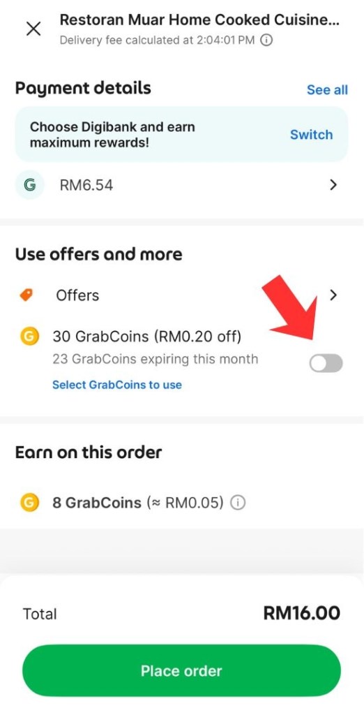 Image from: Jangan simpan GrabCoins anda. Tukarkannya kepada baucar dan diskaun!